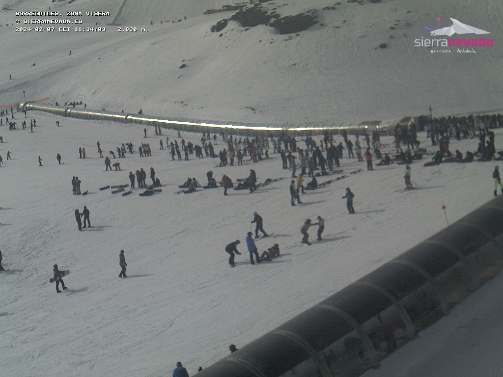 Sierra Nevada webcam - ski slope El Bosque Borreguiles